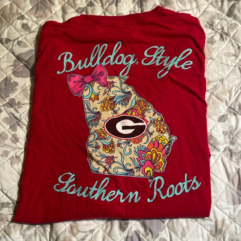 Cute UGA Bulldogs long sleeve tshirt L